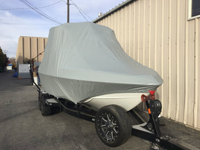 Malibu 23 LSV with G3.5 Tower and Factory Bimini Double Up Storage Cover - BoardCo
