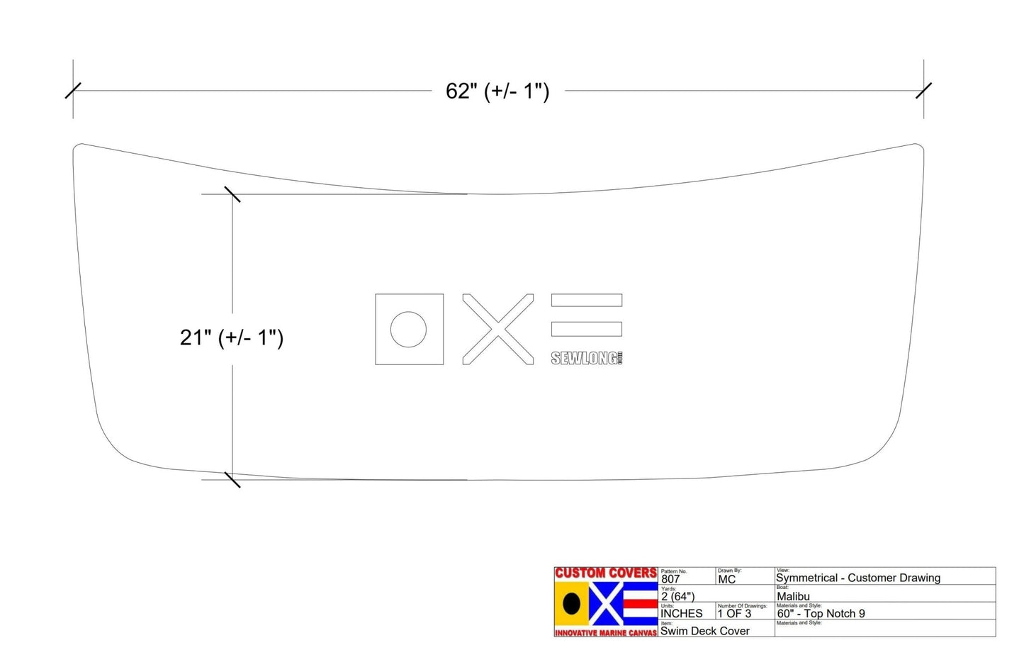 Malibu TXi Swim Platform Cover - BoardCo