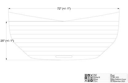 MasterCraft Large Round Teak Swim Platform Cover - BoardCo