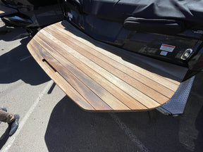 MasterCraft Large Round Teak Swim Platform Cover - BoardCo