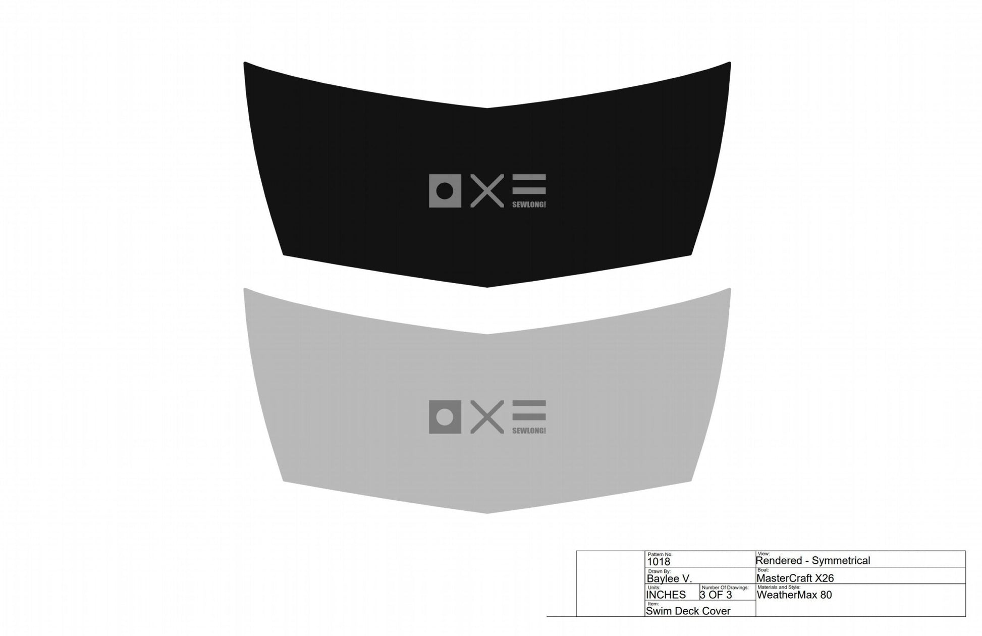 MasterCraft Rolled Swim Platform Cover - BoardCo