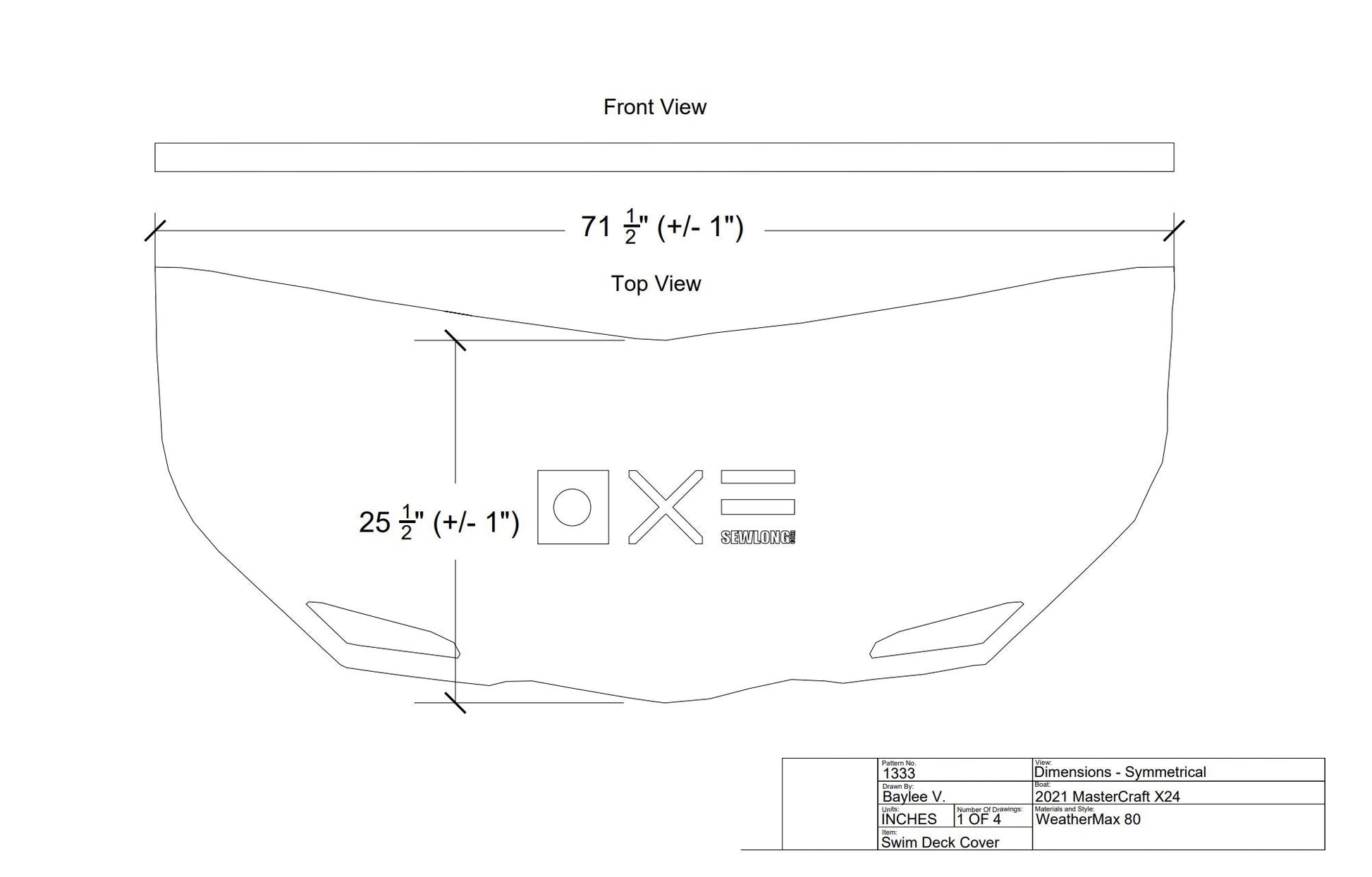 MasterCraft X Series Fiberglass Swim Platform Cover - BoardCo