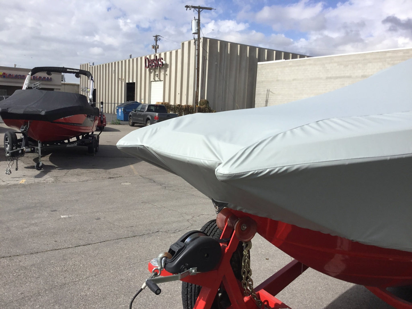 MasterCraft X23 With Factory Bimini Double Up Storage Cover - BoardCo