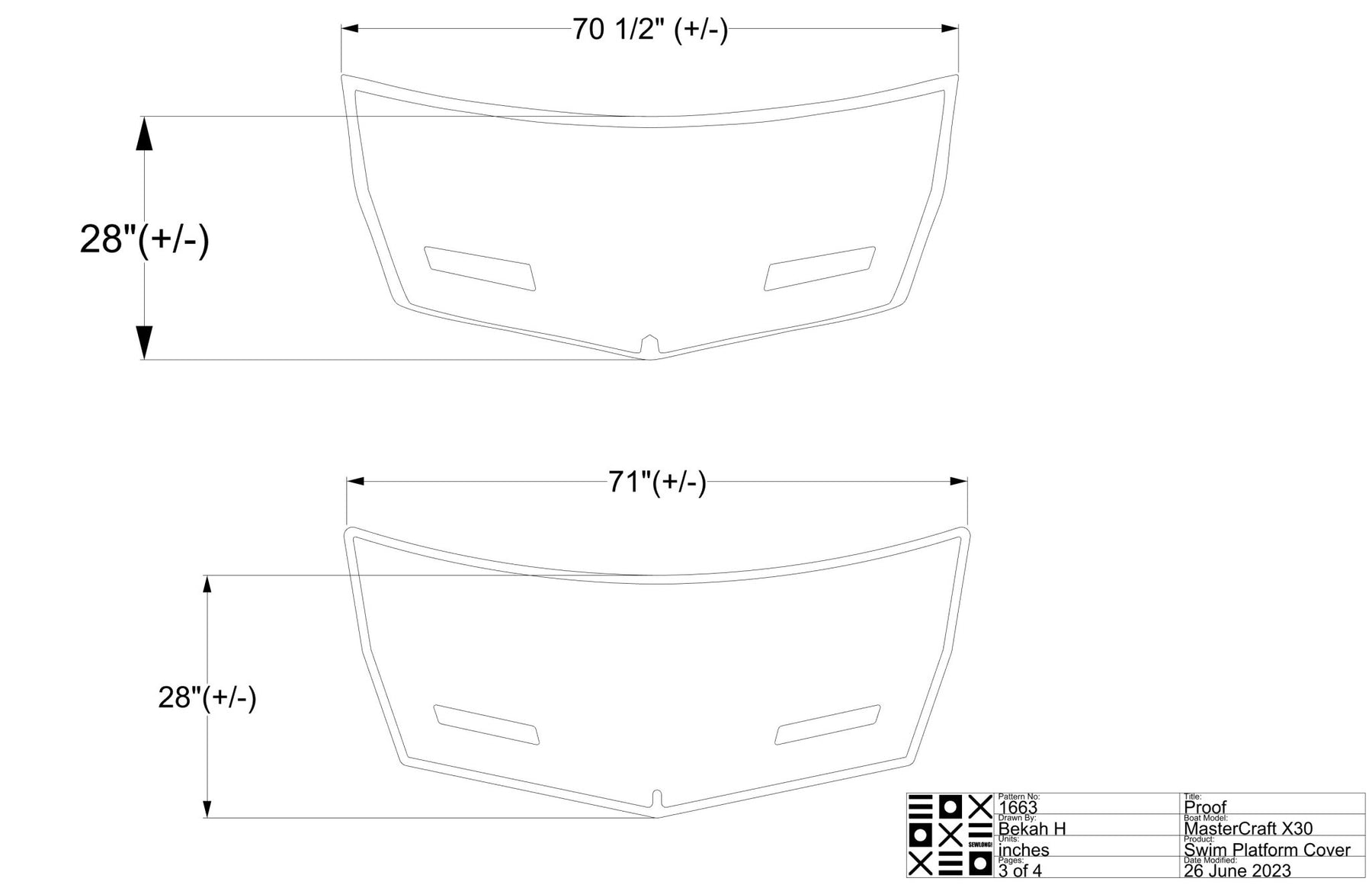 MasterCraft X30 Swim Platform Cover - BoardCo