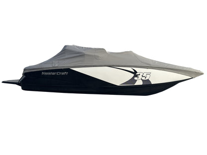 MasterCraft X35 with ZFT5 Tower and factory bimini TD Ratchet Cover - BoardCo