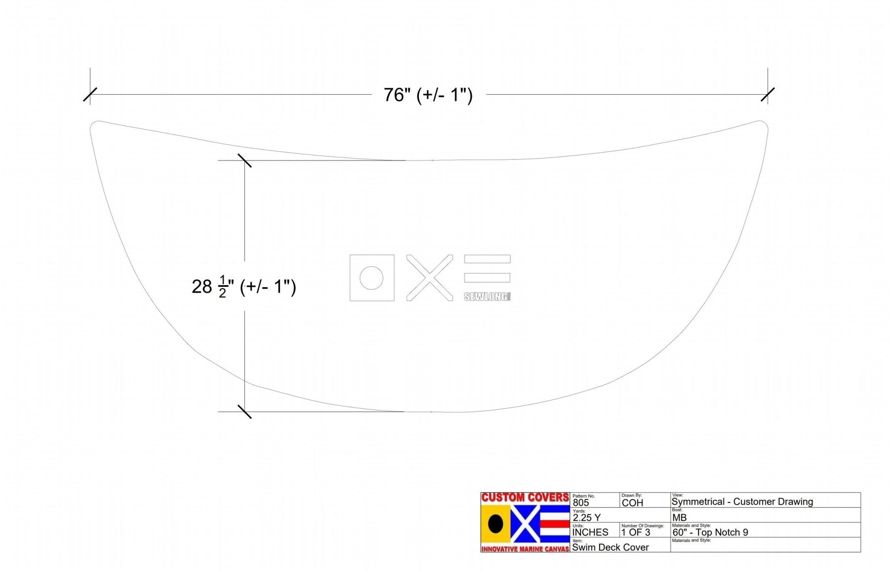 MB Rounded Swim Platform Cover - BoardCo