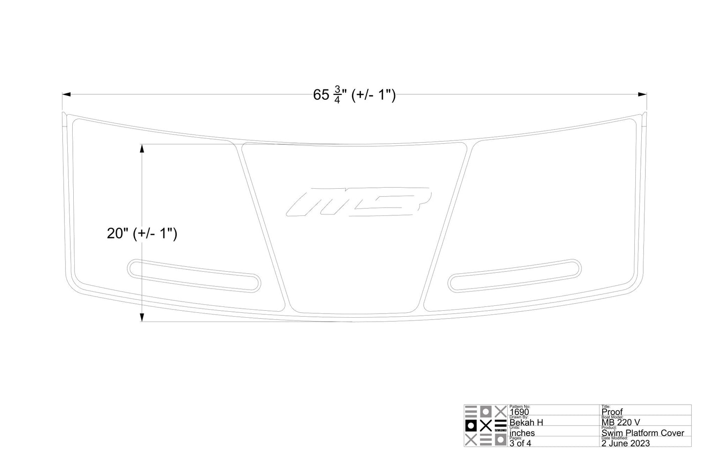 MB Swim platform cover - BoardCo