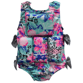 My Pool Pal Girl's Flotation Swimsuit Leopard Tropical - BoardCo