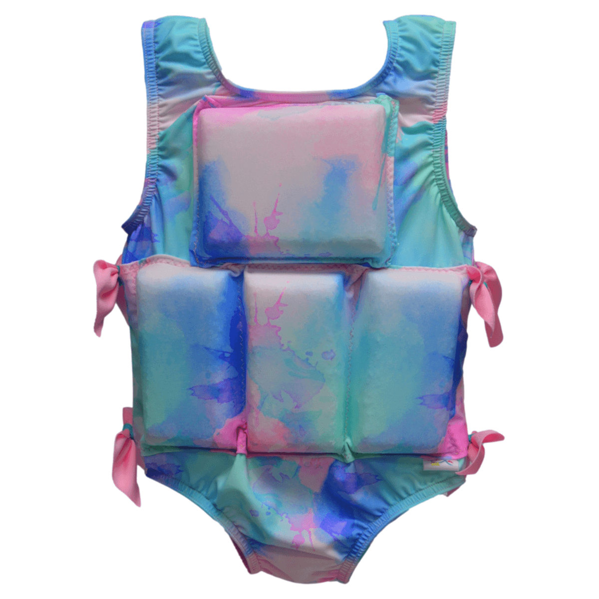 My Pool Pal Girl's Flotation Swimsuit Pastel Paint Splatter - BoardCo