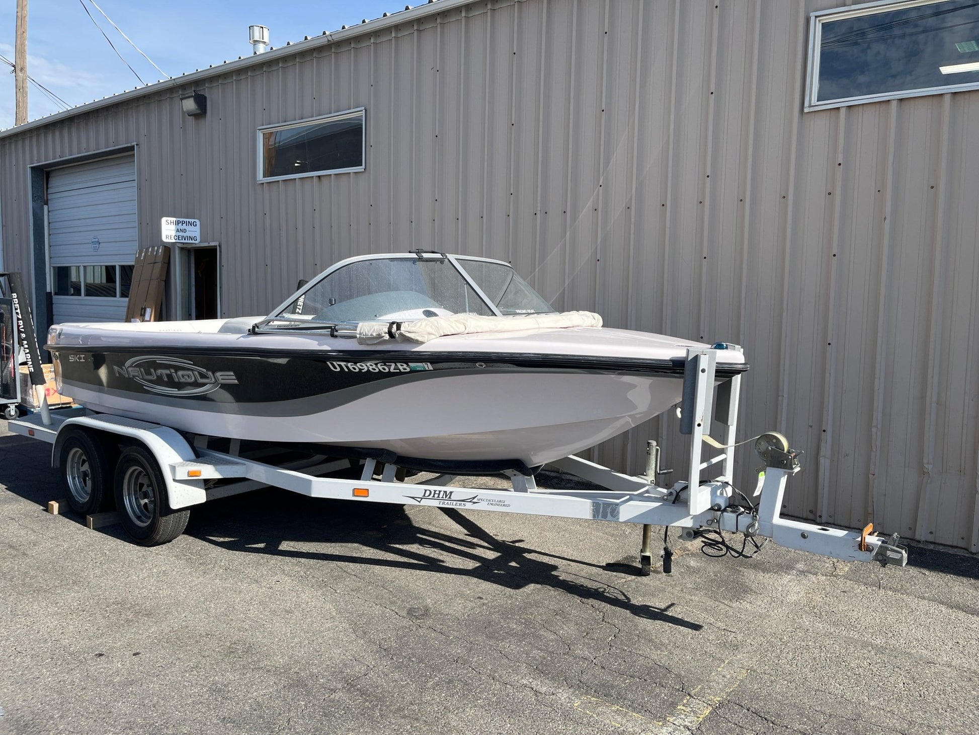Nautique Ski 196 With Bimini Top Double Up Storage Cover - BoardCo