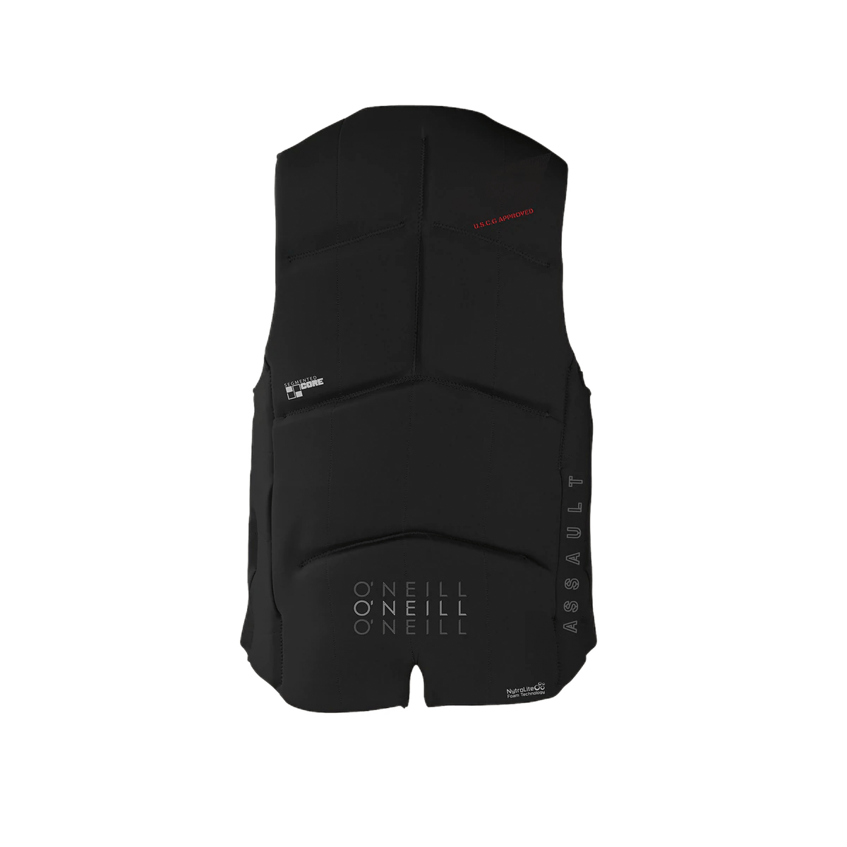 O'Neill Assault FZ USCG Life Vest in Black - BoardCo