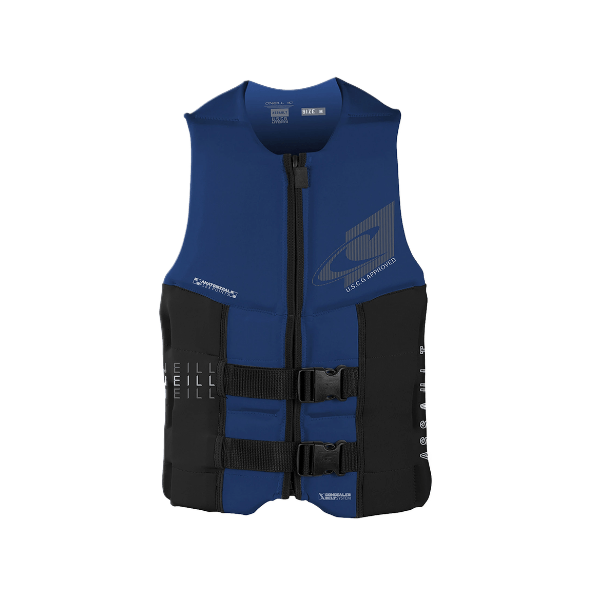 O'Neill Assault FZ USCG Vest PAC/BLK 2020 (BLUE) - BoardCo