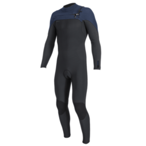 O'Neill Blueprint 3/2+mm Chest Zip Full Wetsuit in Black and Navy - BoardCo