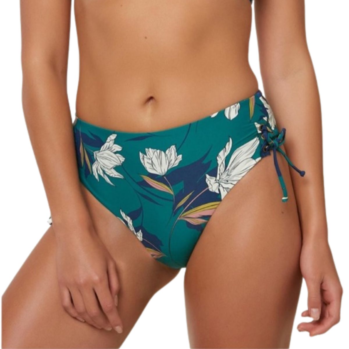 O'Neill Bridget Hi-Waist Cheeky Pant Bikini Bottom in Sea Green - BoardCo