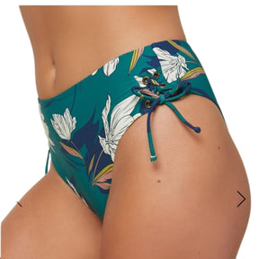 O'Neill Bridget Hi-Waist Cheeky Pant Bikini Bottom in Sea Green - BoardCo