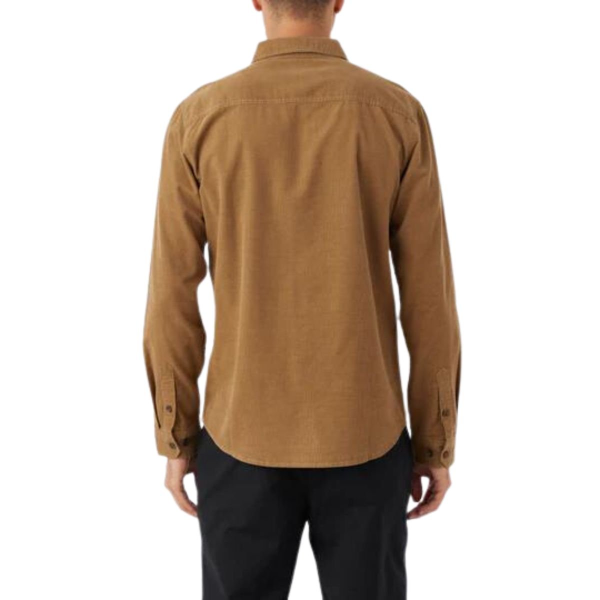 O'Neill Caruso Solid Long Sleeve Shirt in Dark Khaki - BoardCo