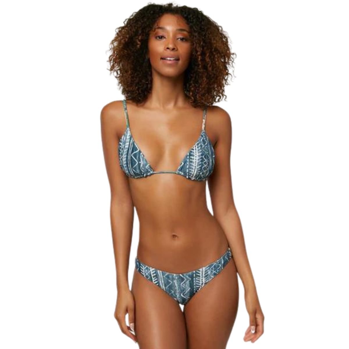 O'Neill Cayo Westerly Floral Revo Tri Bikini Top in Green - BoardCo