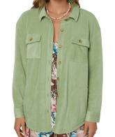 O'Neill Collins Solid Superfleece Shirt Jacket in Basil - BoardCo