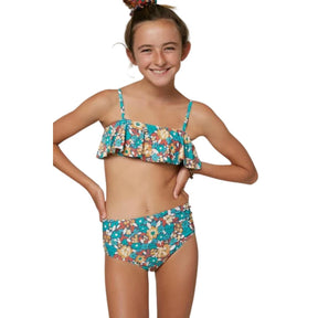 O'Neill Girls Lani Ditsy Ruffle Bikini Set in Multi - BoardCo