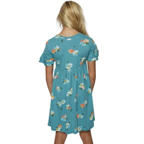 O'Neill Girls Marlowe Dress in Teal - BoardCo