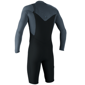 Oneill Hyperfreak 2mm Chest Zip Long Sleeve in Gunmetal and Cadet Blue - BoardCo