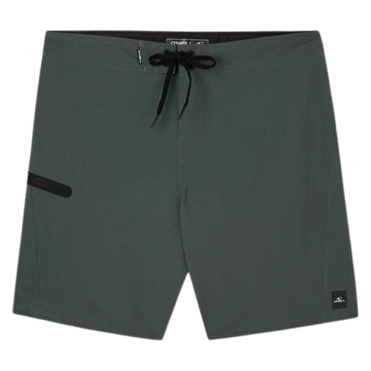 O'Neill Hyperfreak Tech Solid 19" Boardshorts in Dark Olive - BoardCo