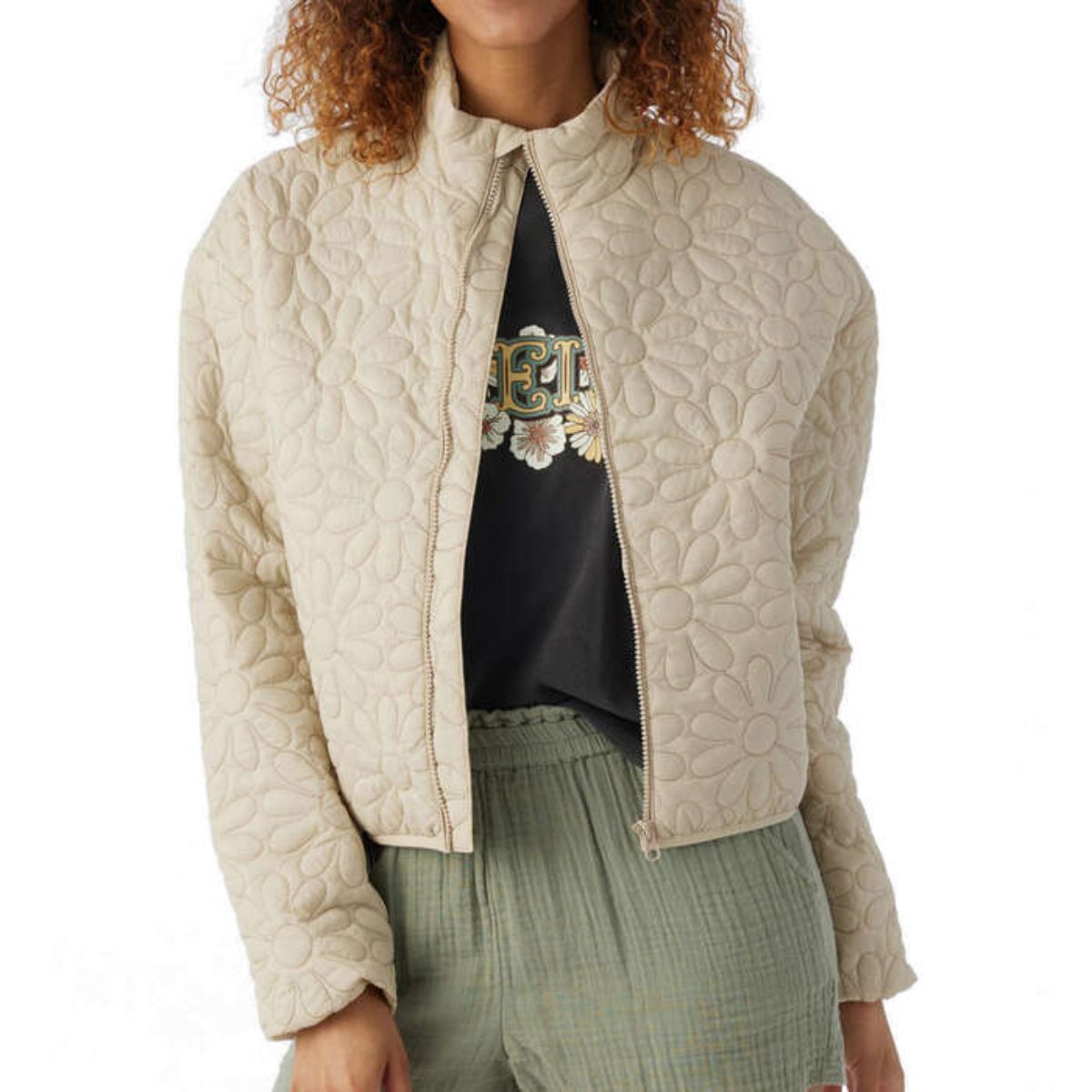 O'Neill Jaxson Quilted Jacket in Cement - BoardCo