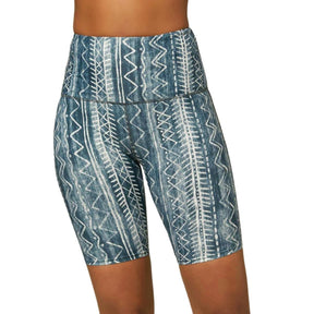 O'Neill Las Flores Bungalow Striped Bike Short in Slate - BoardCo