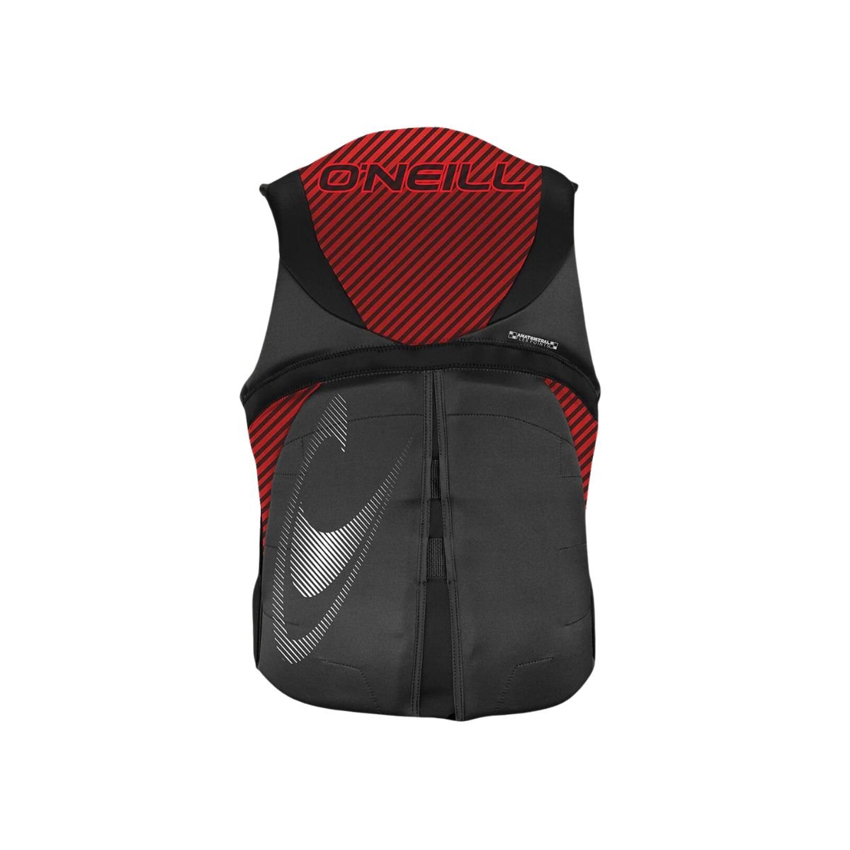 O'Neill Life Vest 2021 Reactor FZ USCG Graphite/Red - BoardCo