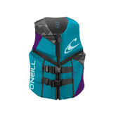 O'Neill Life Vest 2021 Women's Reactor USCG Turquoise/Grape - BoardCo