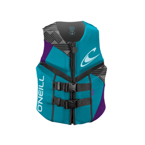 O'Neill Life Vest 2021 Women's Reactor USCG Turquoise/Grape - BoardCo