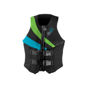 O'Neill Life Vest 2021 Women's Siren USCG Black/Dayglo/Turquoise - BoardCo