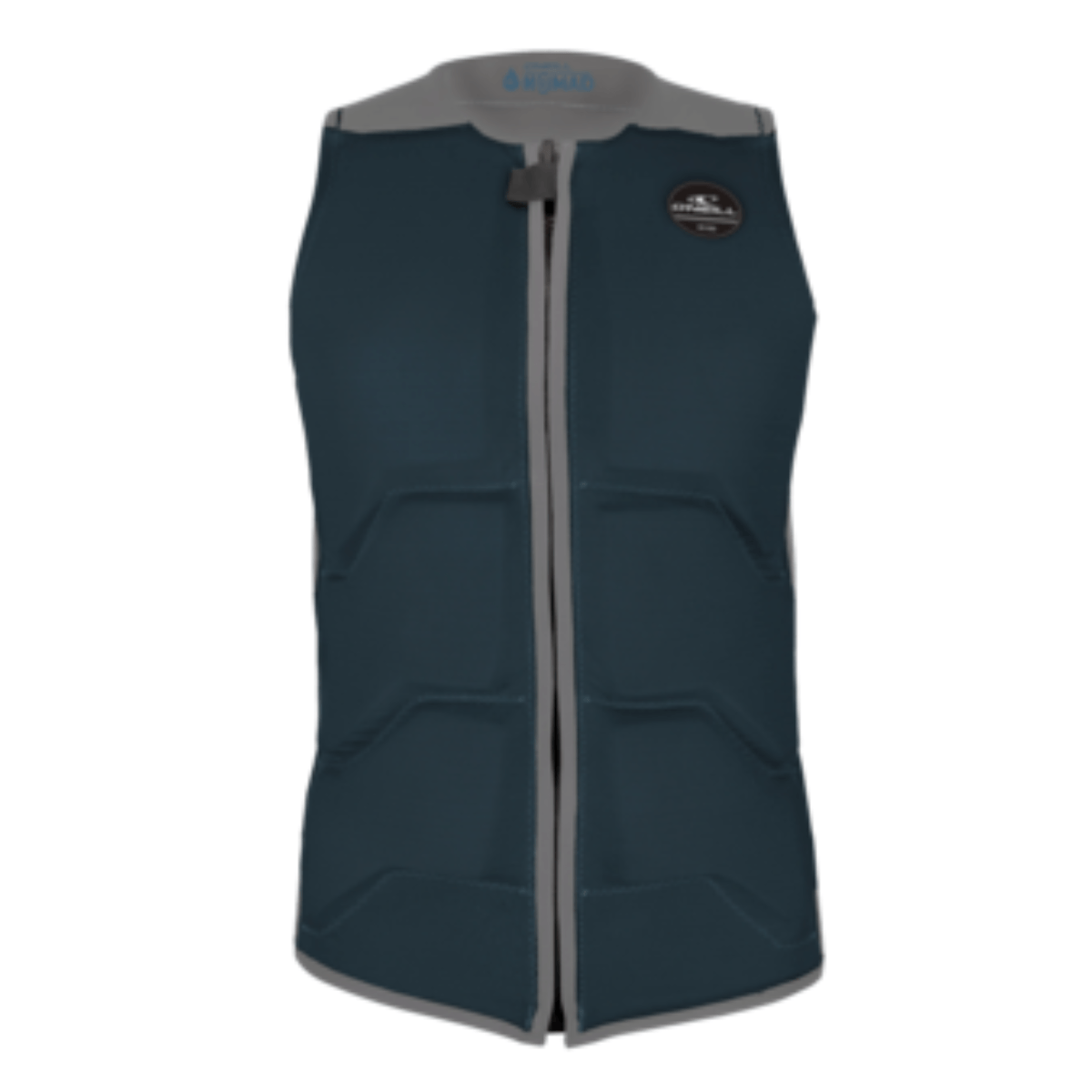 Oneill Nomad Front Zip Comp Vest in Cadet Blue and Gunmetal - BoardCo