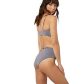 O'Neill Salt Water Solids Hi-Waisted Bikini Bottom in Dusk - BoardCo