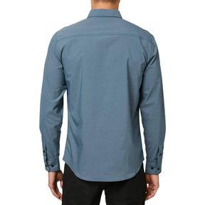 O'Neill Stockton Hybrid Long Sleeve Shirt in Cadet Blue - BoardCo