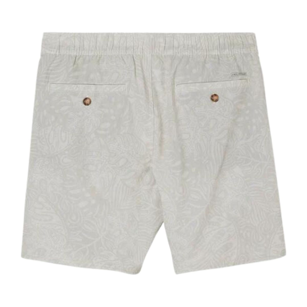O'Neill Stockton Print E-Waist 18" Hybrid Shorts in Light Khaki - BoardCo