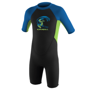 O'Neill Toddler Reactor-2 2mm BZ Spring Wetsuit in Black/Ocean/Slate - BoardCo