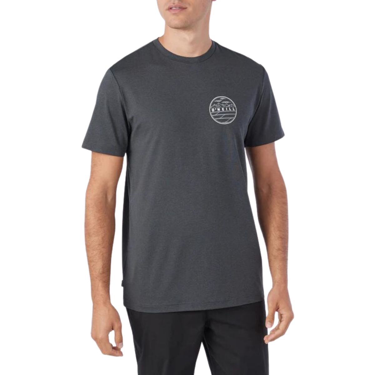 O'Neill TRVLR UPF Tee in Heather Black - BoardCo