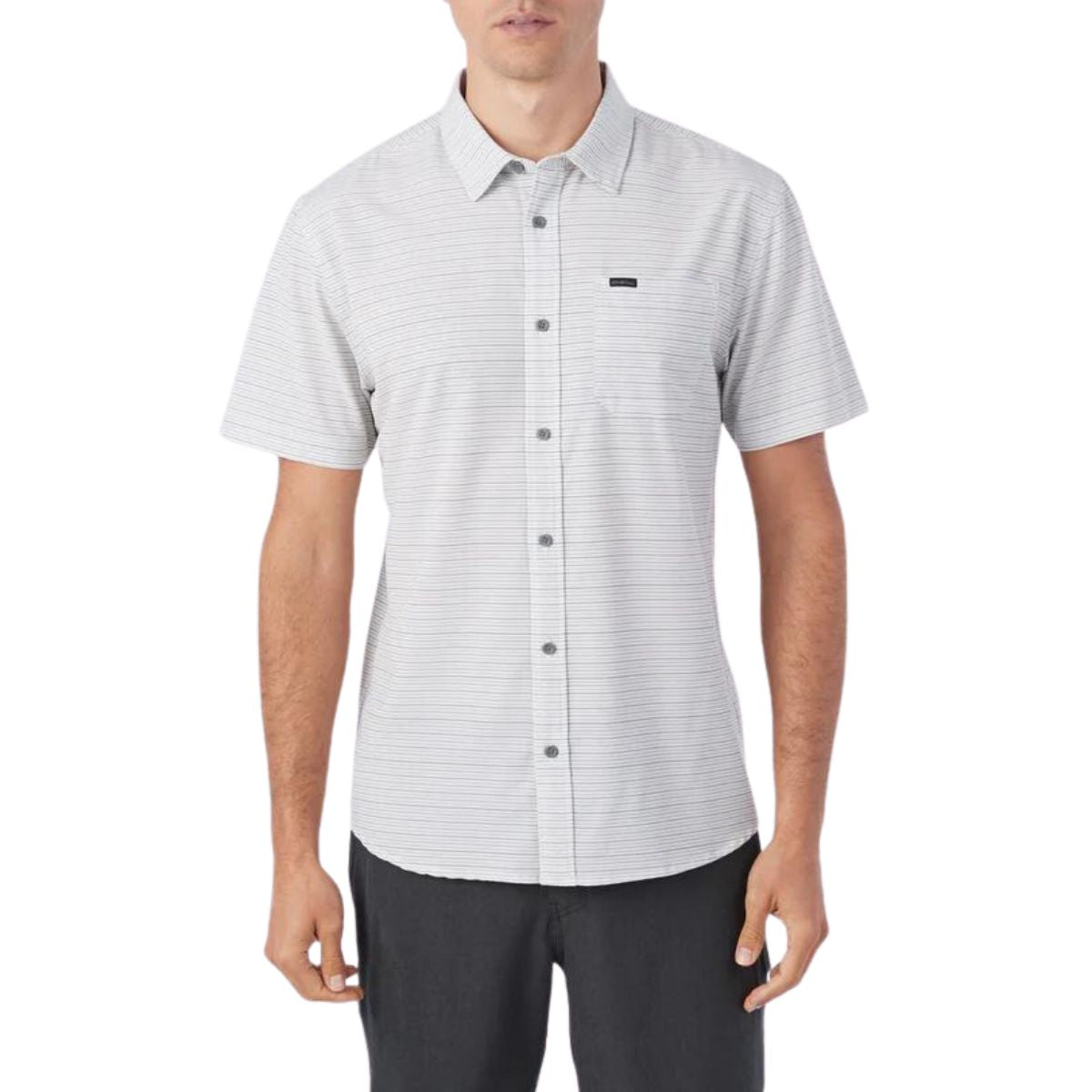 O'Neill TRVLR UPF Traverse Stripe Shirt in Fog - BoardCo