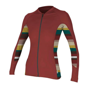 O'Neill Women's Full Zip L/S Sun Shirt in Taosred/Sapa - BoardCo