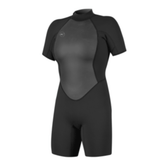 Oneill Women's Reactor-2 2mm Back Zip Short Sleeve Spring Wetsuit in Black - BoardCo