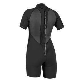 Oneill Women's Reactor-2 2mm Back Zip Short Sleeve Spring Wetsuit in Black - BoardCo