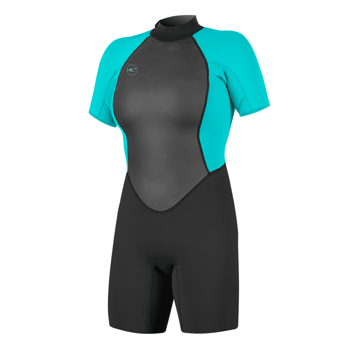 O'Neill Women's Reactor-2 2mm BZ SS Spring Wetsuit in Black/Aqua - BoardCo