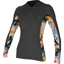 O'Neill Women's Side Print L/S Sun Shirt in Black/Kali Floral - BoardCo