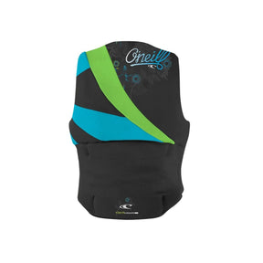 O'Neill Women's Siren USCG Life Vest in Black/Dayglo/Turquiose 2021 - BoardCo