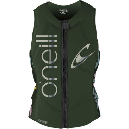 O'Neill Women's Slasher Comp Vest DKOLIVE/BAYLEN - BoardCo