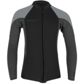 Oneill Youth Reactor-2 2mm Front Zip Jacket in Black and Cool Grey - BoardCo