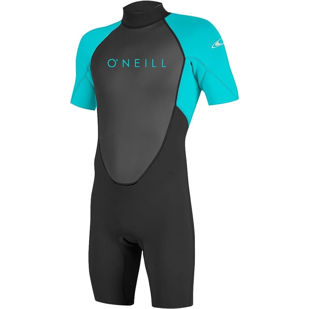 O'Neill Youth Reactor-2 2mm S/S Spring Wetsuit Black/Aqua - BoardCo