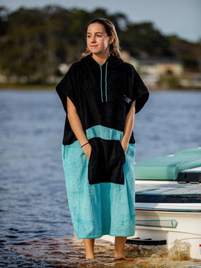 Phase 5 50/50 Hooded Towel in Aqua - BoardCo