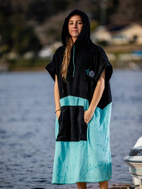 Phase 5 50/50 Hooded Towel in Aqua - BoardCo